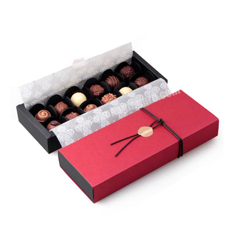 Wholesale Custom Rigid Cardboard Gift Wedding Invitation Gift Packaging Chocolate Box With Insert