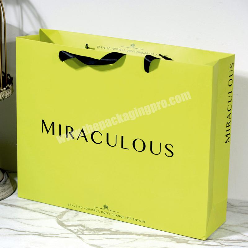 Wholesale Customised  Clothing Shopping Packaging Luxury Grocery Paper Bags With Your Own Logo