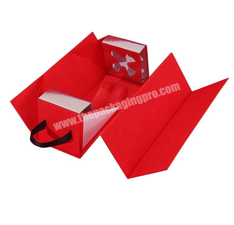Wholesale Customized Logo Luxury Folding Box For Liquor Bottles Wine Magnetic Gift Box