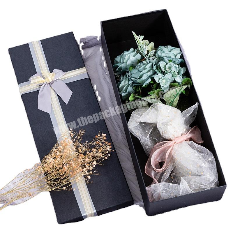Wholesale Florist Bouquet Cajas Para Flores Floral Cardboard Paper Mom Flower Packaging Gift Box Long Flower Boxes