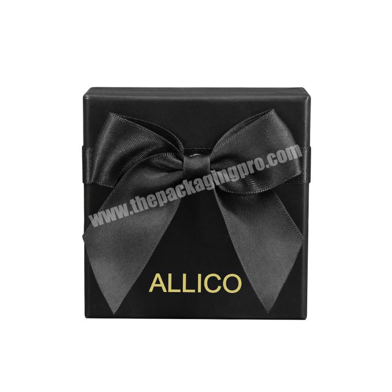 Wholesale Gift Luxury Custom Logo Black Drawer Box Slide Drawer Jewelry Box For Jewelry Nail Necklace Earrings Sponge