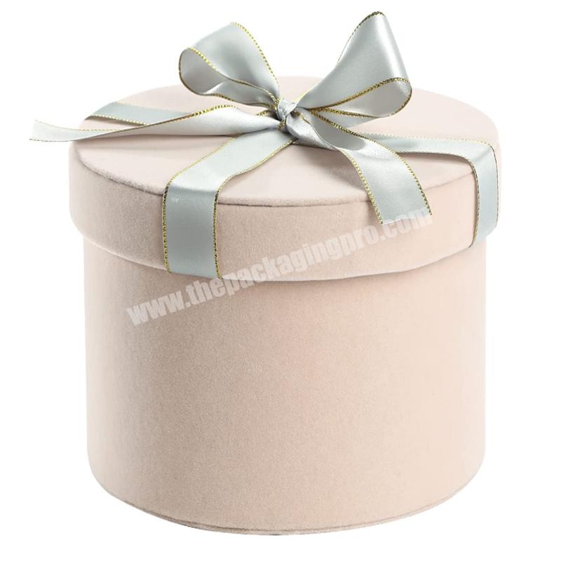 Wholesale Luxury Transparent Round Cylinder Gift Paper Boxes For Flower Arrangements