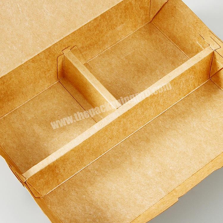 Wholesale Multi-Grid Kraft Paper Lunch Box Food Takeaway Separator