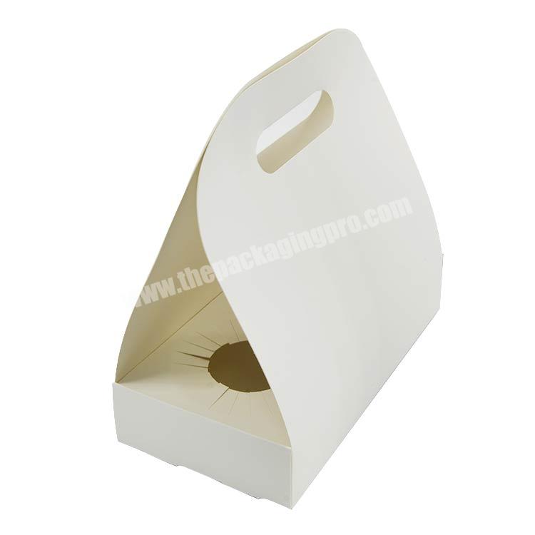 Wholesale Special Shape Custom Logo Printed Cup Coffee Cardboard Paper Box With Handle