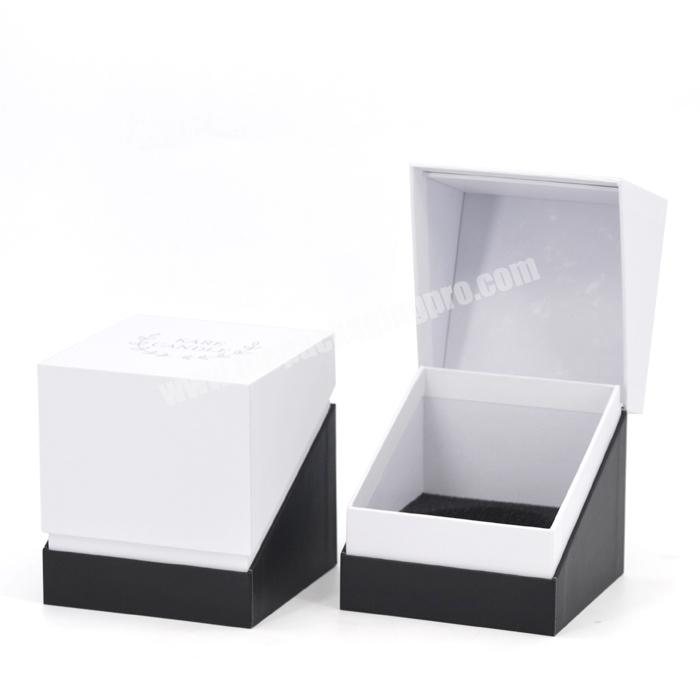 Wholesale black square luxury logo custom gift circle customised candle boxes and jars