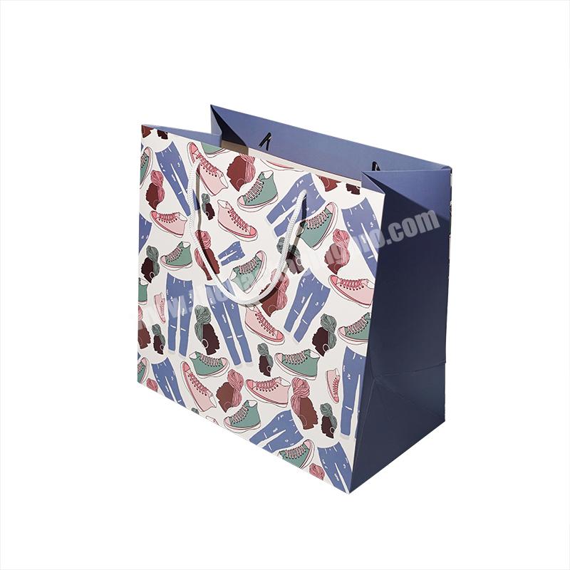 Wholesale custom shop retail packaging gifts  handbag boutique shopping paper bag