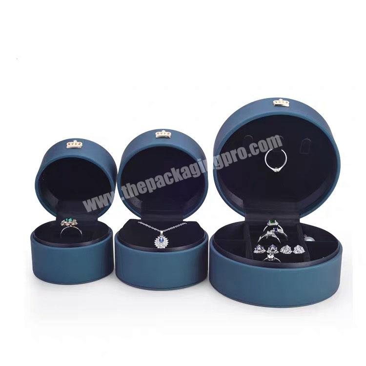 Wholesale in Stock luxury Wedding PE Leather Packaging Storage Jewelry Ring Box