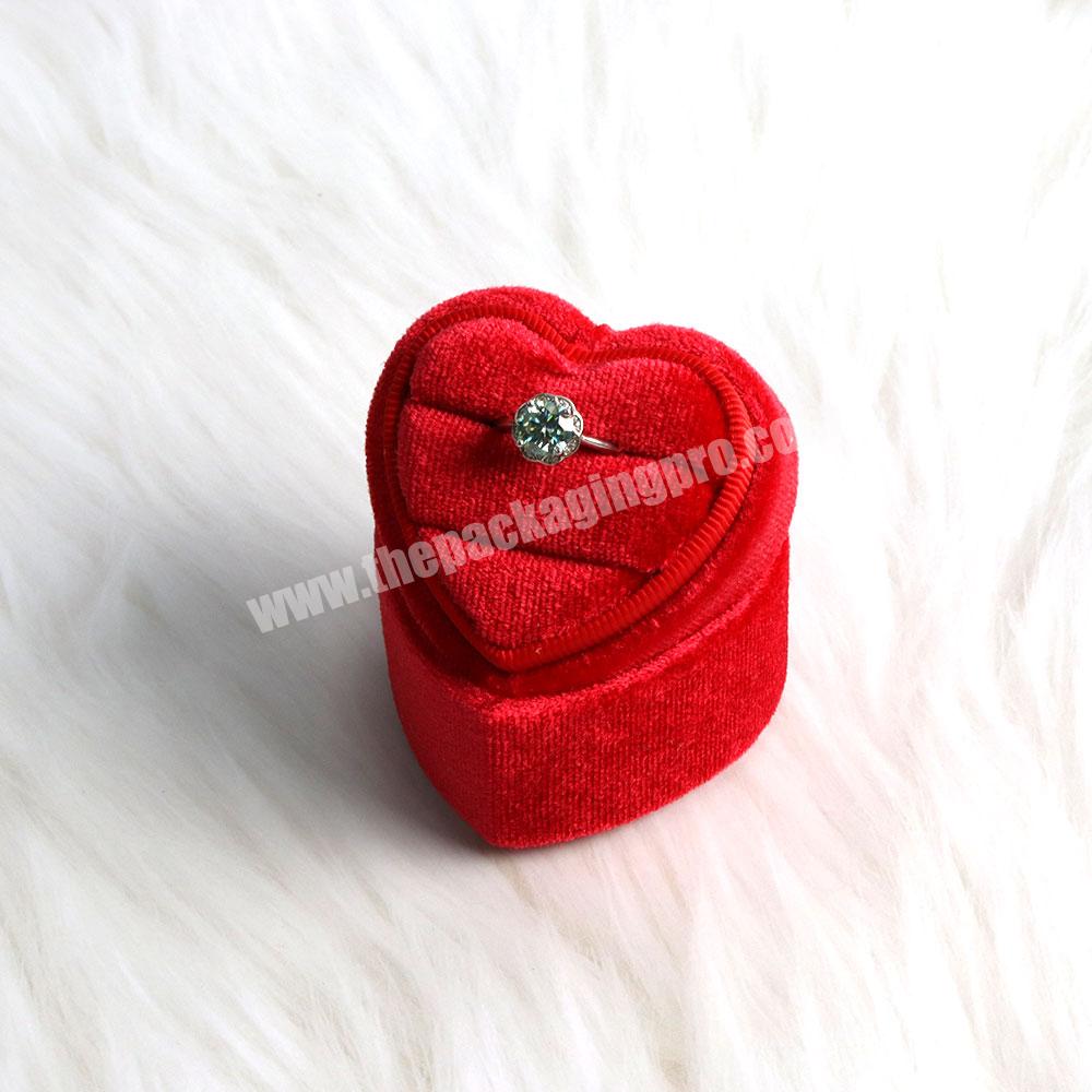 Wholesale polishing velvet jewelry box high garde exquisite jewelry box custom jewelry wedding bride ring packaging box