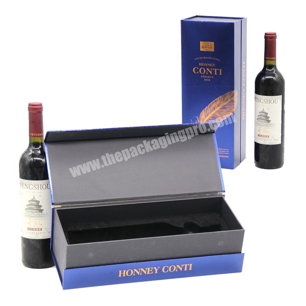 Wine cooler gift box packaging wine glass bottle packaging paper gift box personalized magnetic folding custom luxury wine box