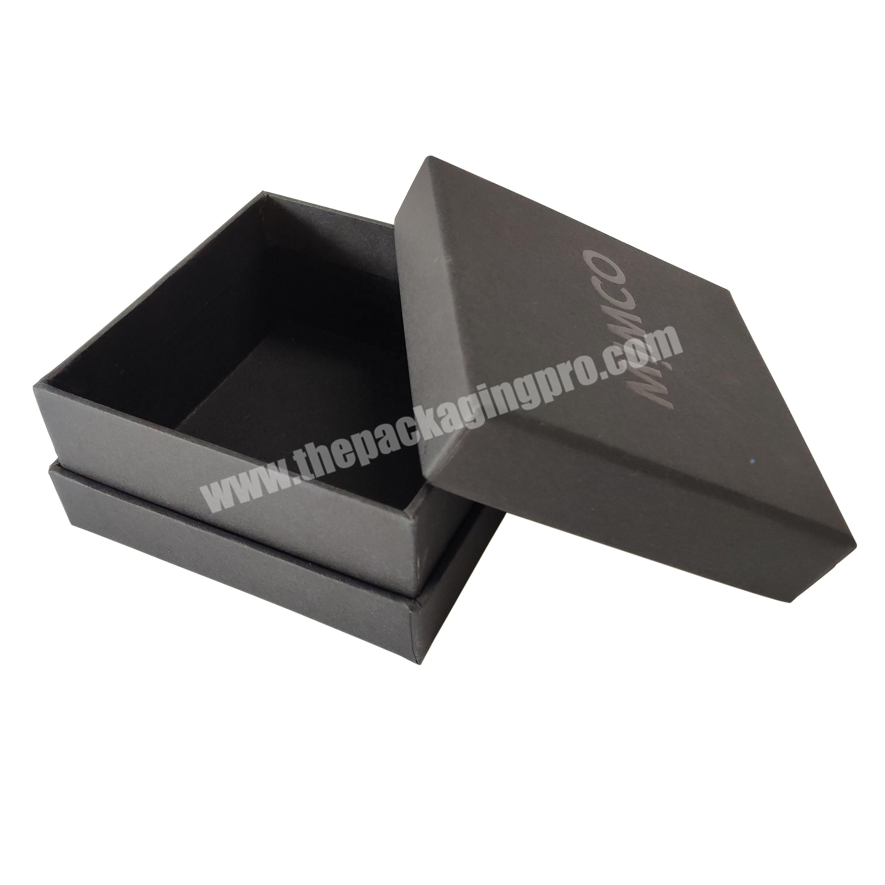 Wintop Custom Black Jewelry Box Packaging Earring Necklace Bracelet Cardboard Gift Jewelry Box With logo