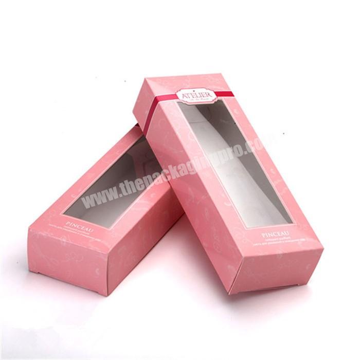 clear PVC front window cardboard paper corrugated packing box with custom logo
