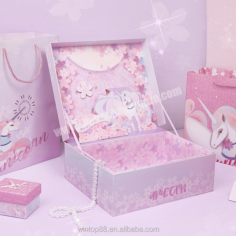 cosmetics packing box elegant and attractive boxes,unicorn paper packing boxes