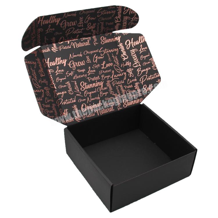 custom black easy foldable recycled brown kraft paper hard paperboard clothing packaging cardboard box