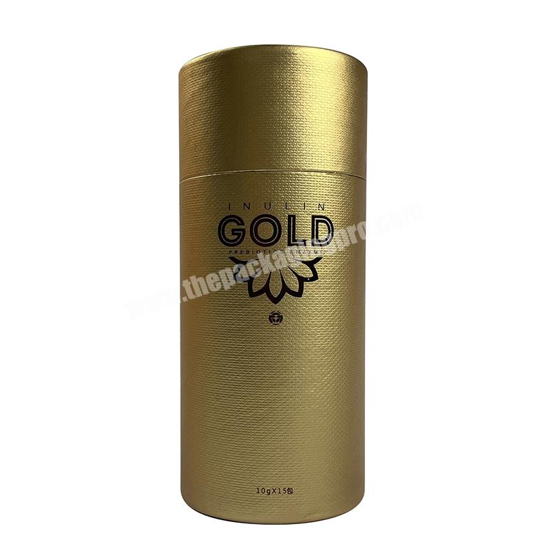 custom design biodegradable flexible compostable gold serum bottle cylinder paper tube box