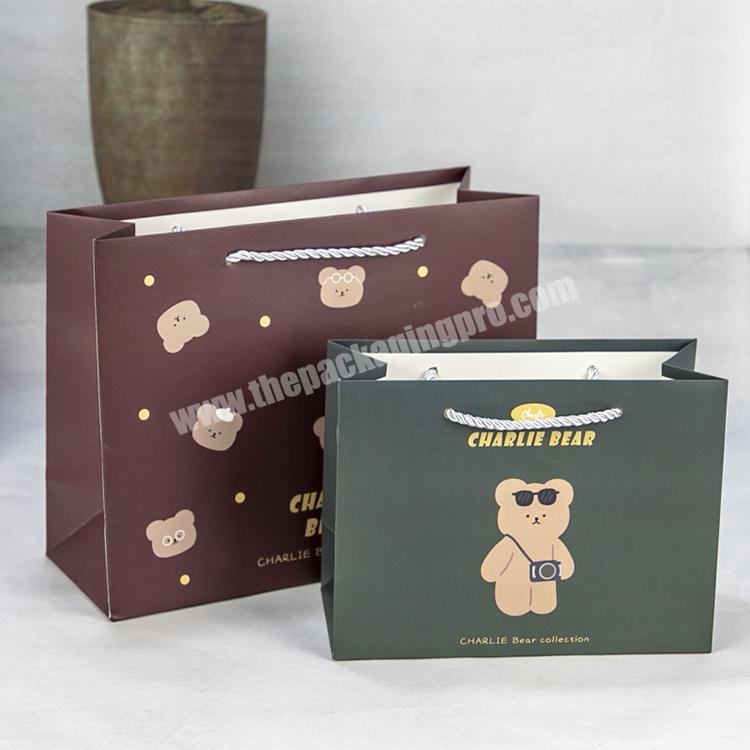 custom embossed brown printing logo craft kraft paper shopping mailing bag with handle