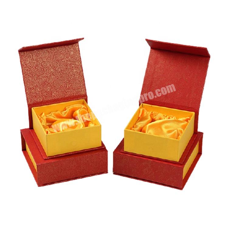 custom logo cardboard product candle box packaging magnet paper wedding gift box packaging with ribbon