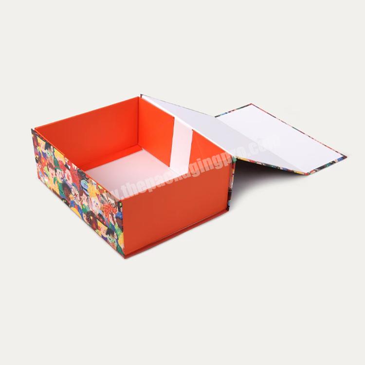 custom logo colorful unique branded clothing lid packaging cardboard bespoke recycled folding magnetic gift box