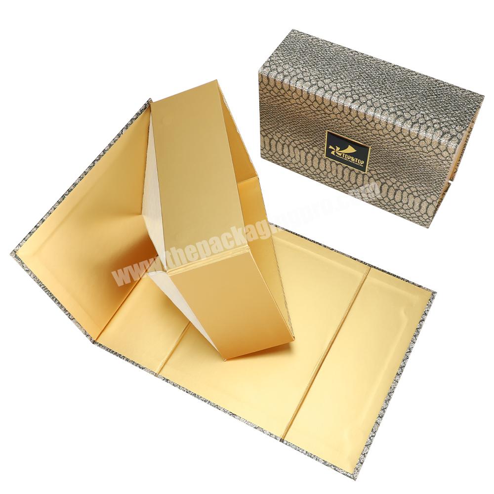 custom logo foldable luxury gift box printed corrugated magnetic foldable paper box packaging foldable box