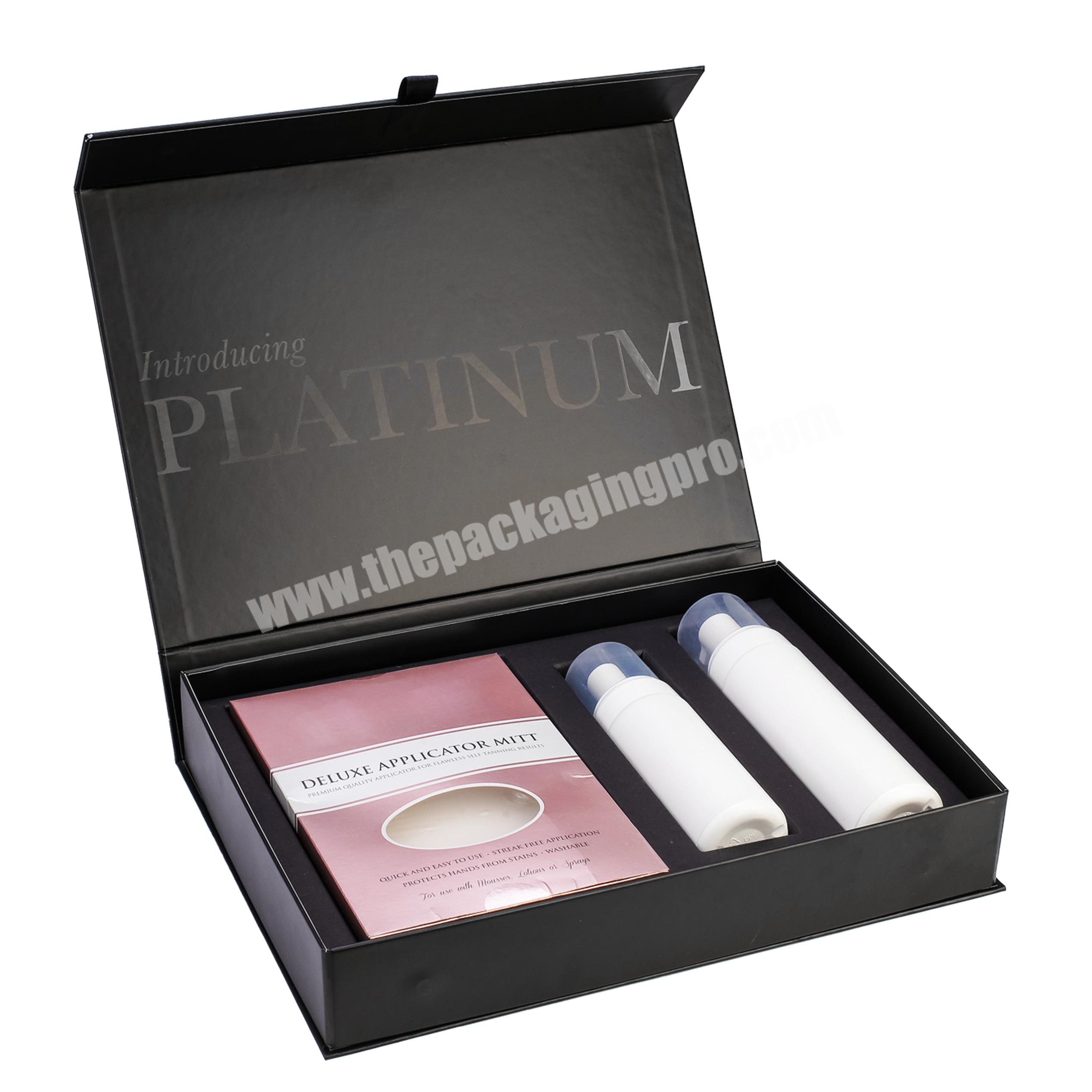 custom logo luxury skin care set paper serum bottle packaging gift box