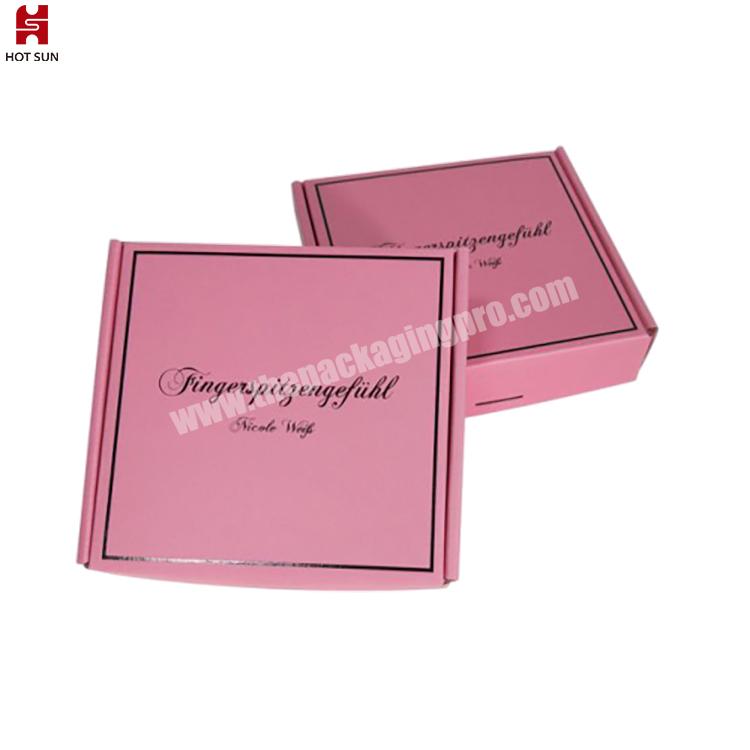 custom logo paper printed pink christmas apparel mailer corrugated cardboard boxes for packaging gift boxes