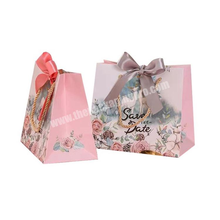 custom logo printed small kraft packing shopping bolsas de papel ramadan jewelry paper gift bag