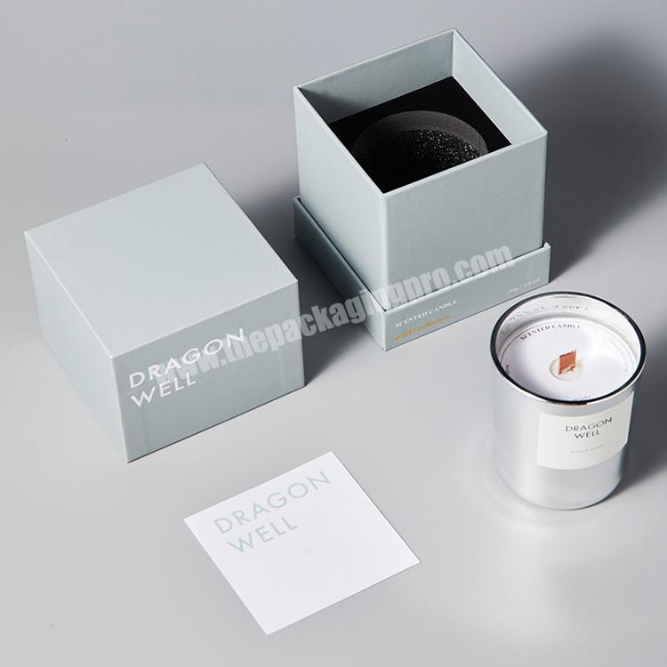 Custom Luxury Black Gift Paper Scent Candle Boxes Packaging Luxury