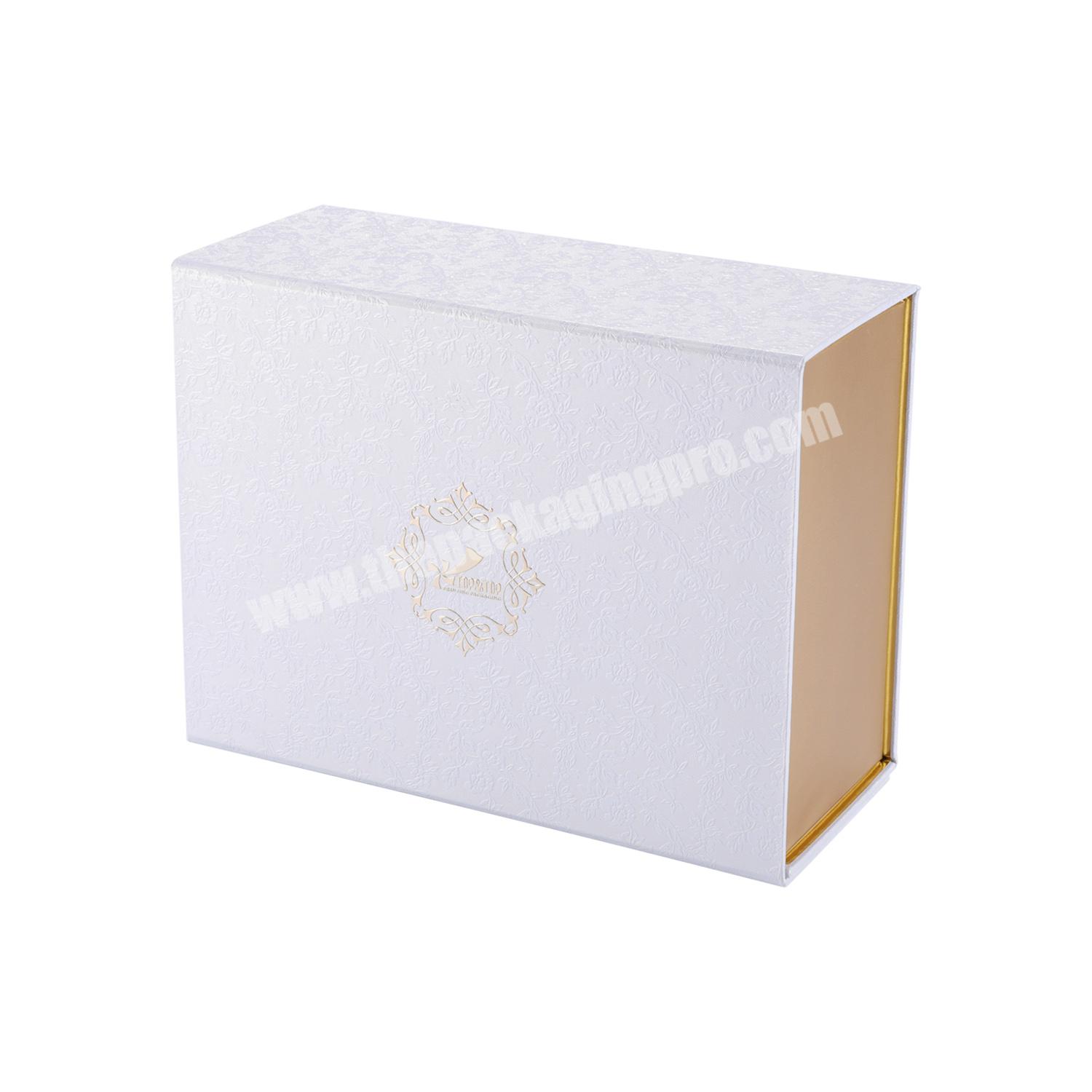 custom luxury white carton magnetic wholesale paper gift foldable packaging eid corrugated collapsible package box with logo