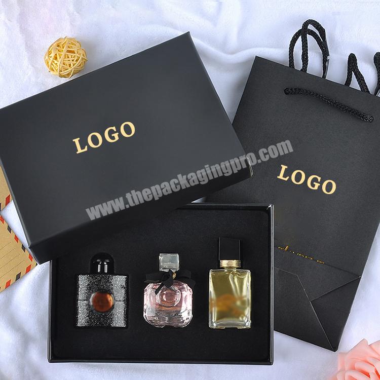 custom print color small magnetic perfume packaging boxes black candle box packaging with logo