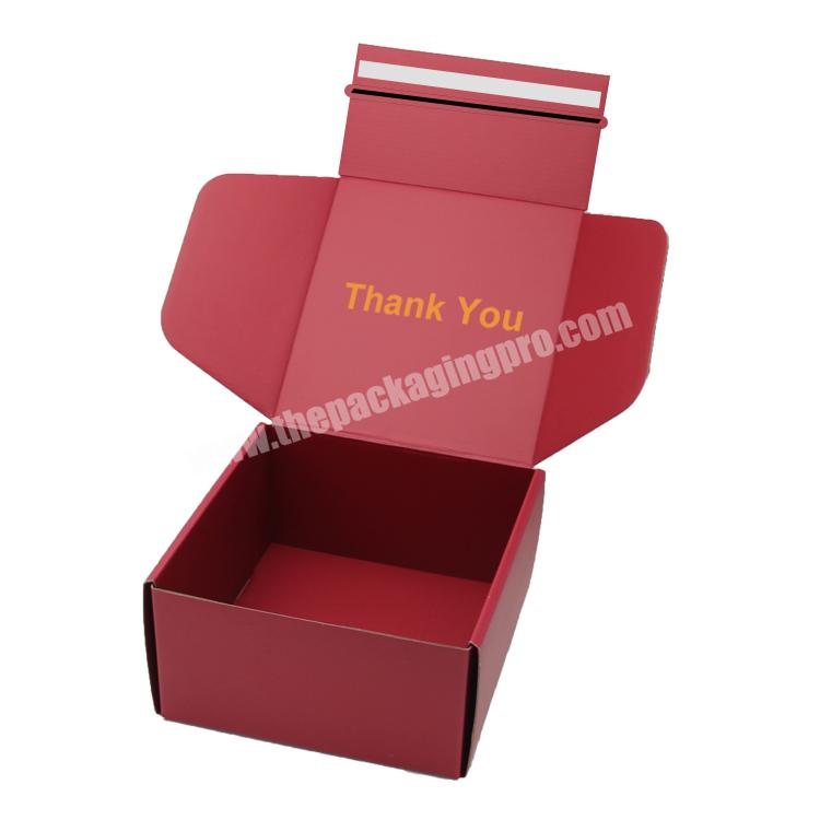 custom printed color golden supplier clothing postal shipping mailer box corrugated cardboard boxes for garment