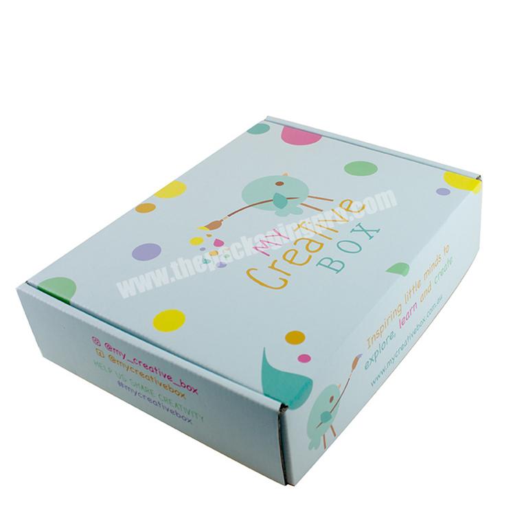 custom small color shipping corrugated pr package box with printing logo kids gift packaging mailer boxes for clothes