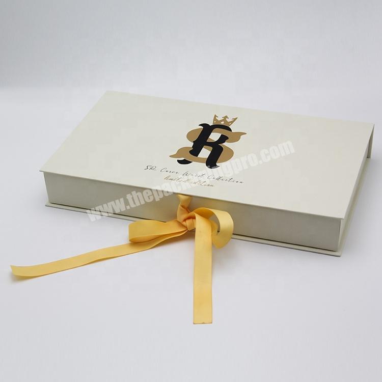 customized hair packaging and logo printing cajas de cartn magnetic cardboard gift box white boxes for packiging