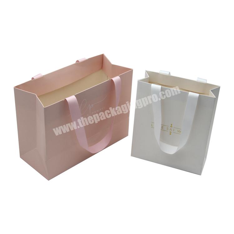 eco-friendly clothing packaging pink kraft paper lingerie gift bags with clear window