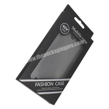 factory  cardboard mobile phone case packaging box plastic window box for cell phone case