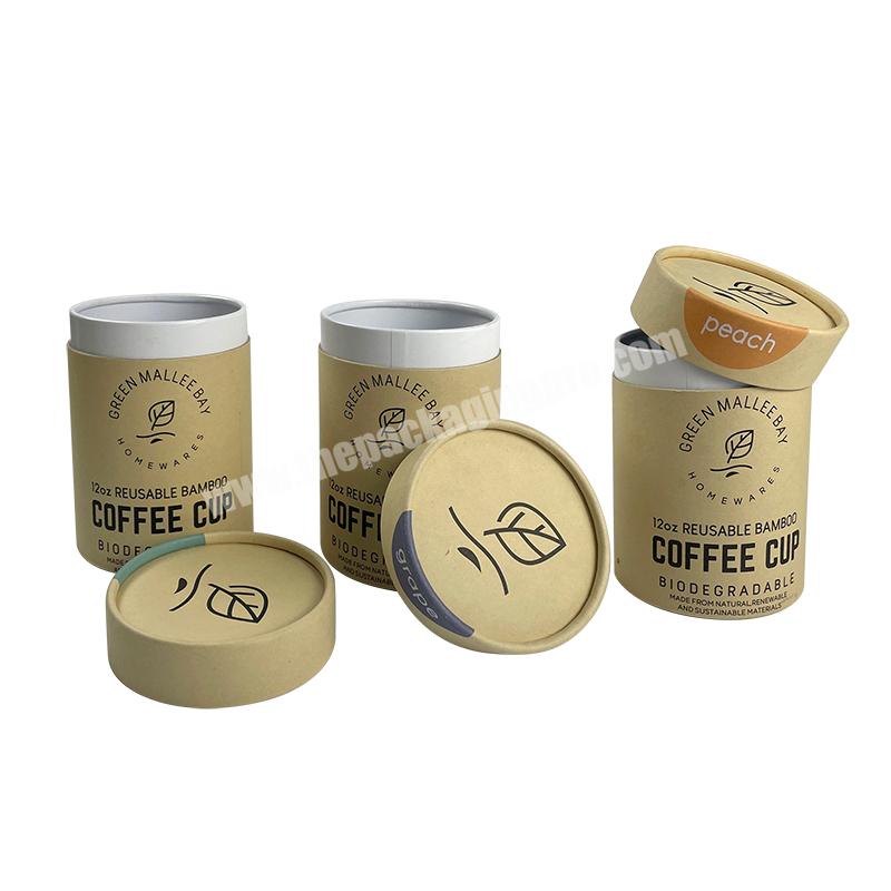 factory supply food grade cylinder kraft paper tubes packaging for coffee cup