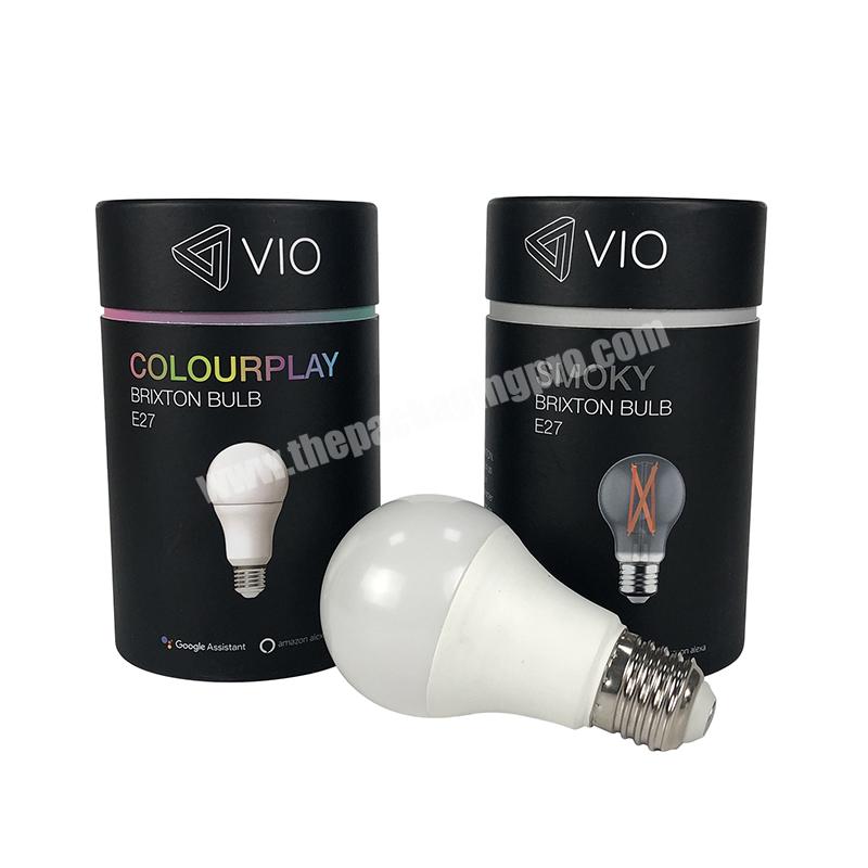 high quality custom logo led light bulb cardboard paper tube packaging box with insert