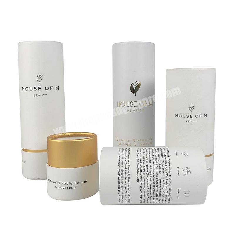 high quality luxury oil serum bottle box packaging paper tube box with insert