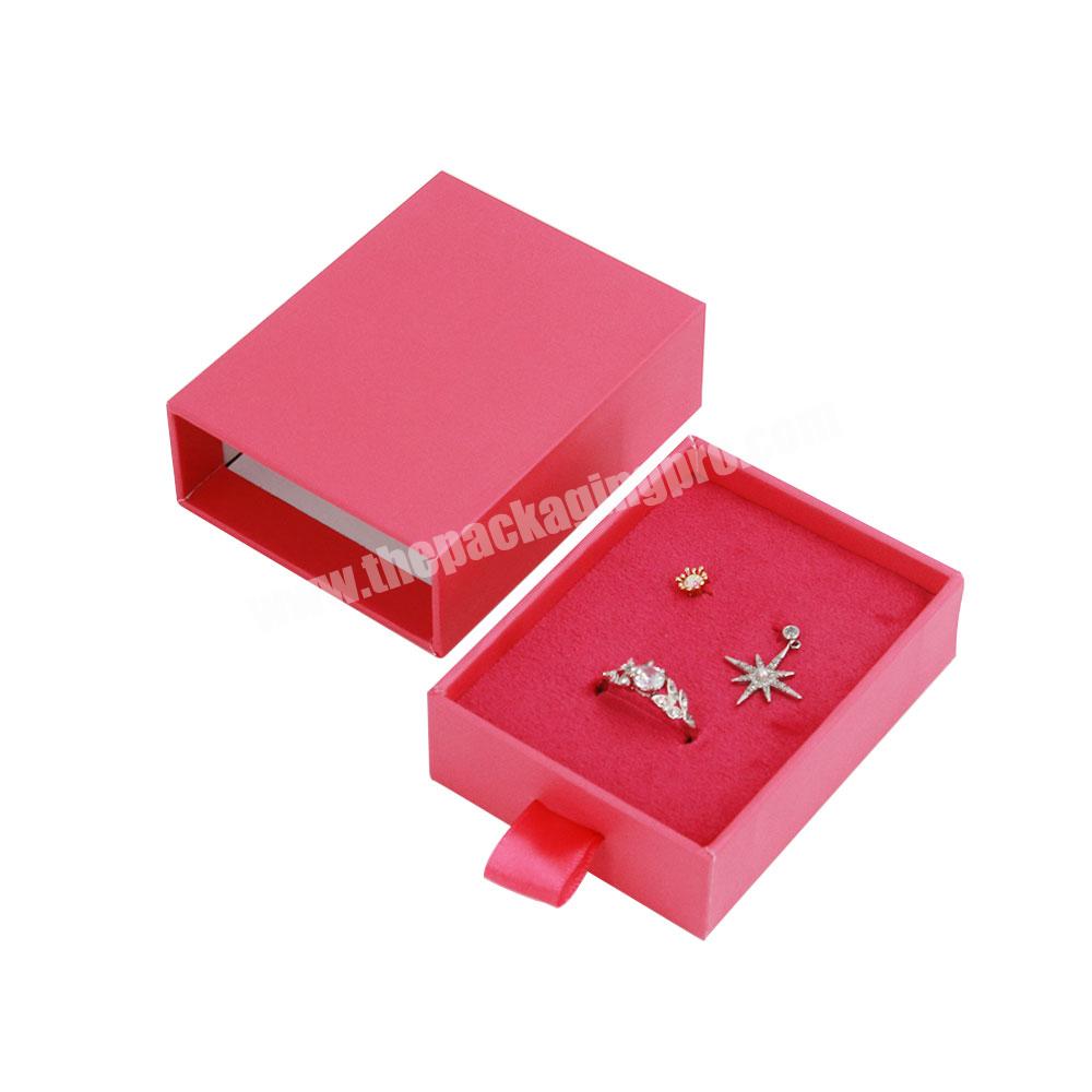 hot sale pink jewelry paper packaging box mothersday gift box jewelry drawer packaging portable jewelry drawer gift box