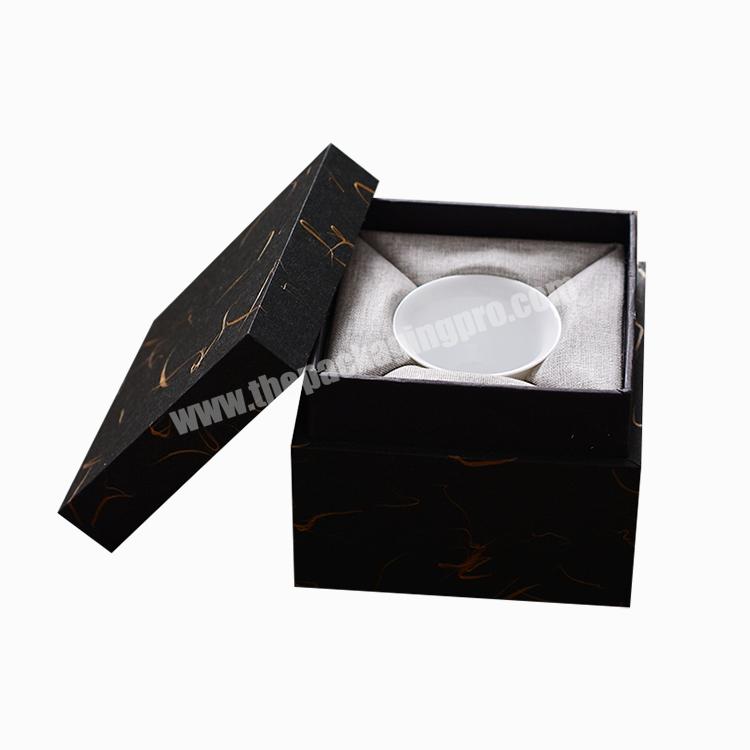 luxury custom logo printed paper teacup packaging box manufacturer mug cup packing set gift box