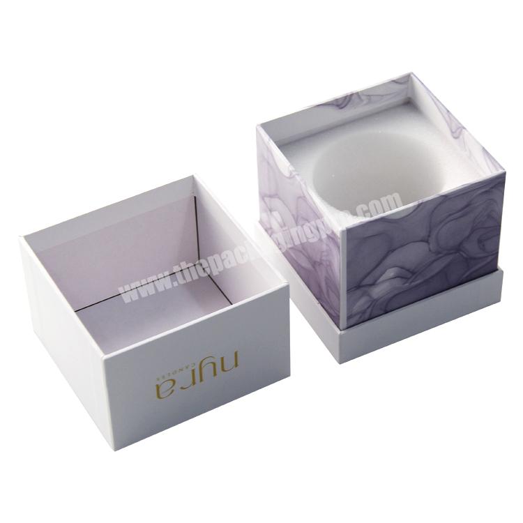 luxury empty candle jars packaging gift box small taper candle paper box with insert