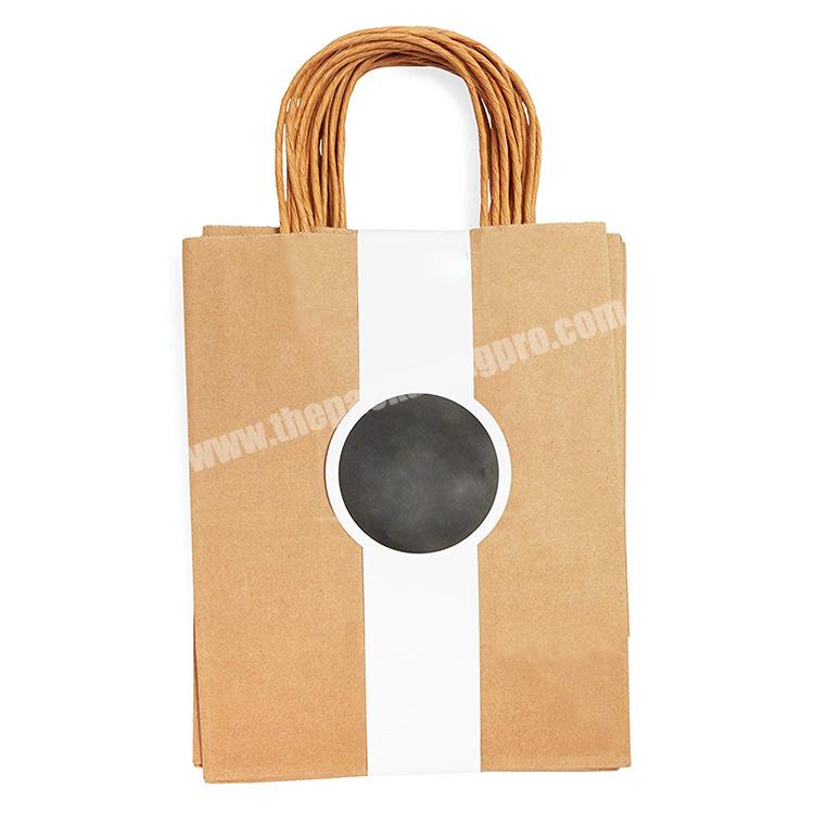 luxury printing square bottom white brown kraft bolsas paper shopping retail carry bag bag with logo