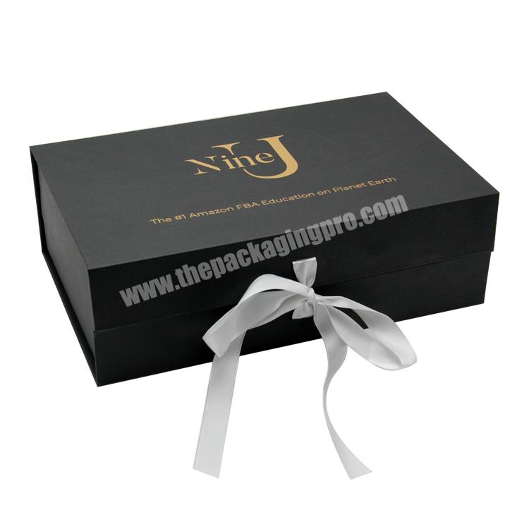 luxury small tshirt glitter box custom black cardboard clothes packaging gift boxes with ribbon