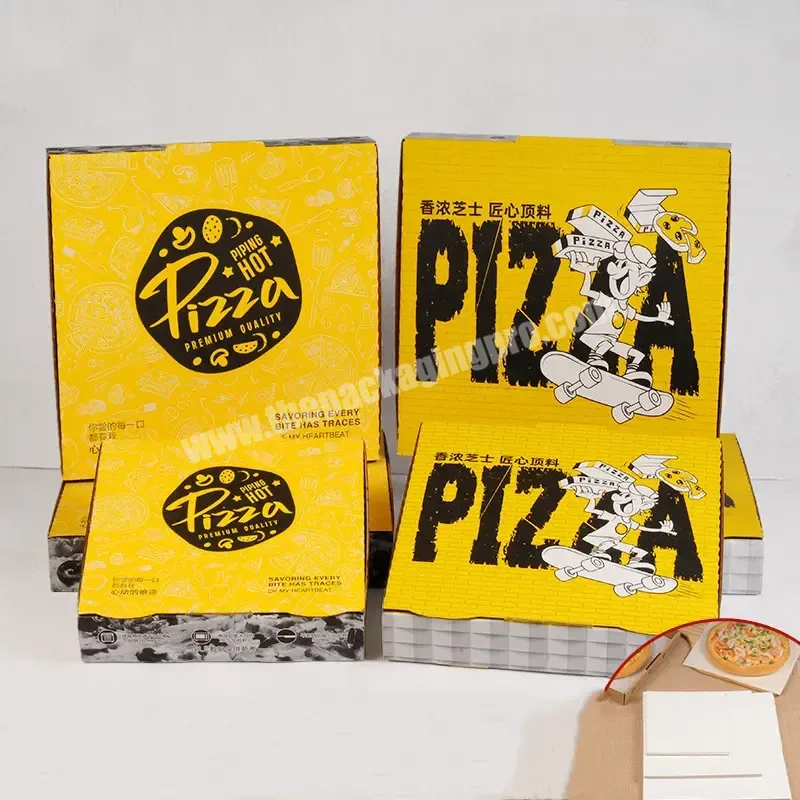 Best Selling Manufacturer Custom Printed Pizza Box China Wholesale Pizza Paper Packing Box 8 10 12 14 16 18 20 Inch Foldable - Buy Custom Logo 6 8 10 12 14 16 18 20 Inch Biodegradable Recyclable Folding Packaging Pizza Paper Food Box With Your Own Lo