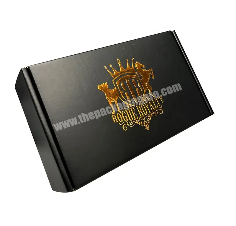 Custom Black Candles Corrugated Packaging Paper Box With Gold Foil Embossed Logo Wig Cardboard Shipping Box For Small Business - Buy Shipping Box For Small Business,Shipping Box Custom Logo,Packaging Box For Candles.