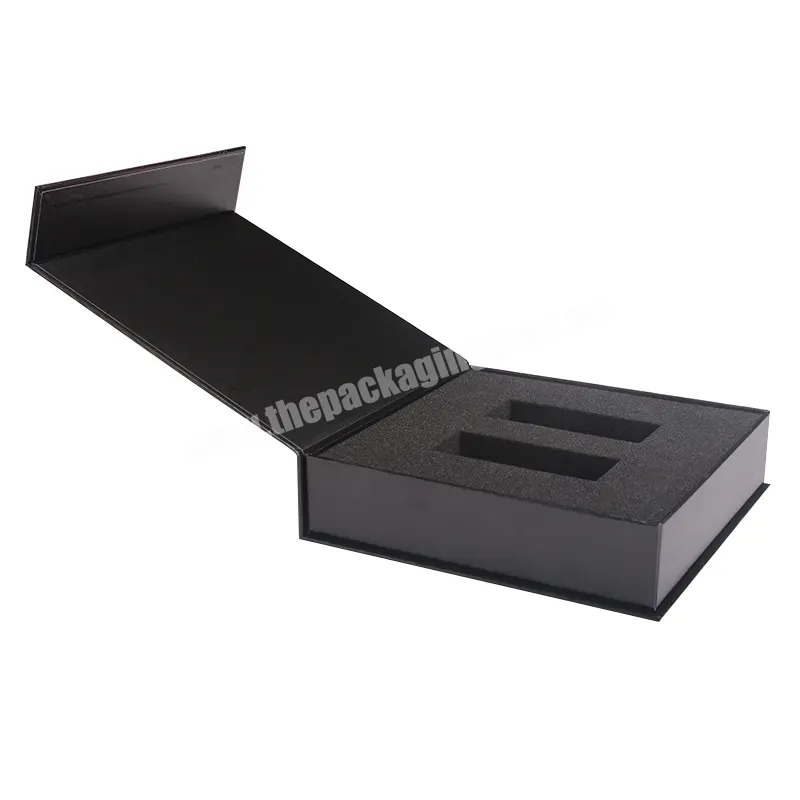Custom Black Cardboard Magnetic Flip Lid Packaging Boxes With Foam Insert - Buy Packaging Boxes With Foam Insert,Magnetic Flip Lid Packaging Boxes,Black Cardboard Magnetic Flip Lid Packaging Boxes With Foam Insert.