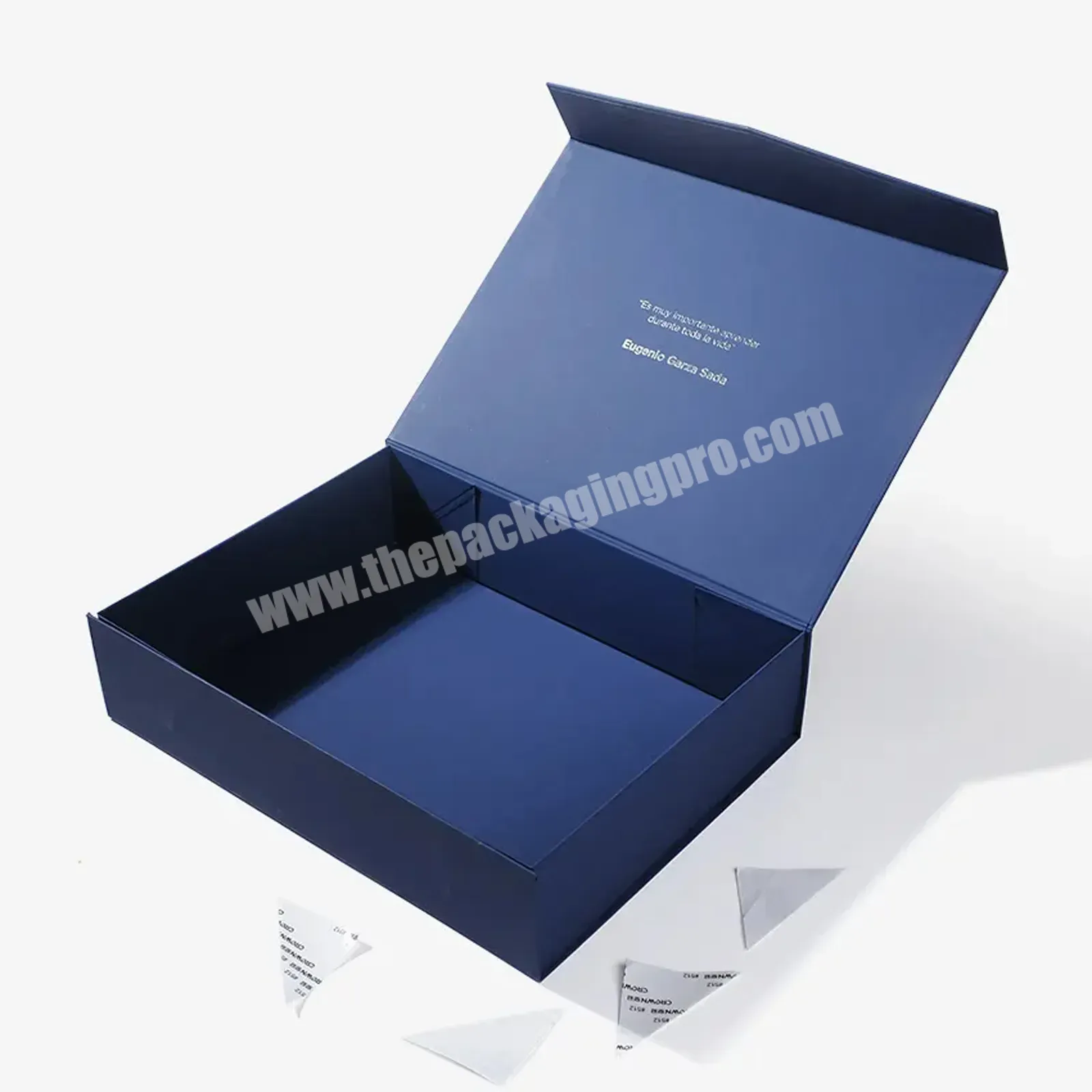 Custom Logo Cardboard Luxury Big Baby Gift Blue Boxes Magnetic Folding Collapsible Paper Packaging With Lid For Small Business - Buy Collapsible Paper Packaging,Folding Paper Box,Folding Gift Box.