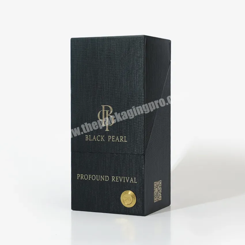 Custom Logo Printing Matte Black Pearl Paper Luxury Magnetic