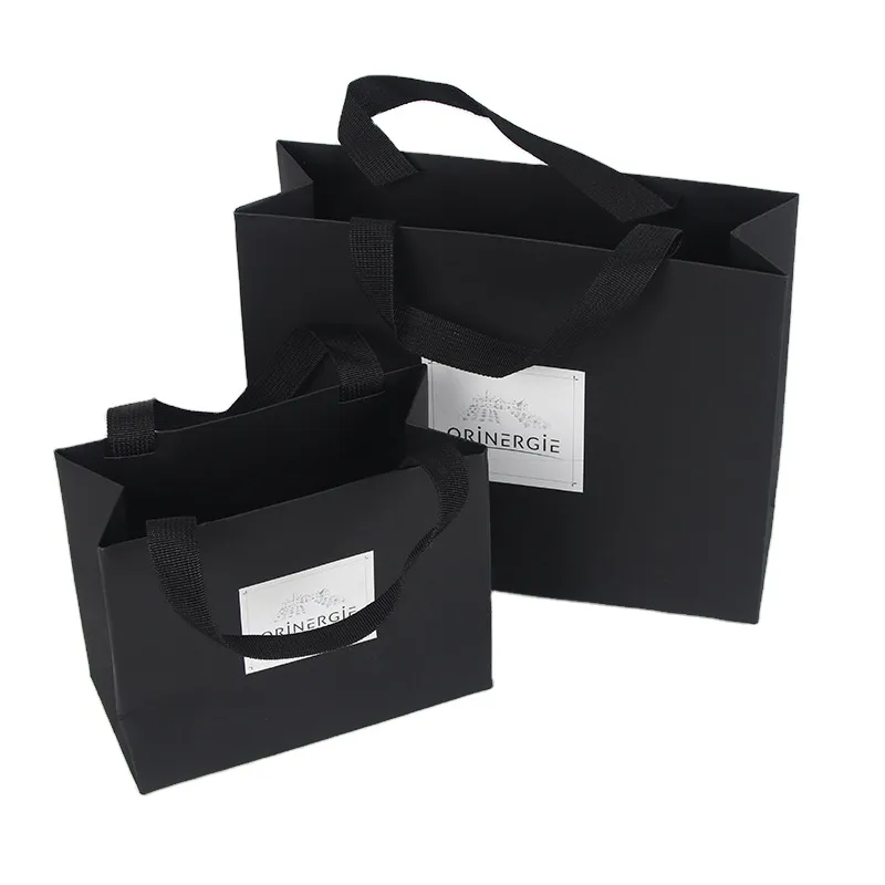Custom Small New Design Black Wedding Shopping Gift Paper Bags With Your Own Logo - Buy Custom Wholesale Biodegradable Recyclable Personalized Eco Friendly Luxury Shopping Foldable Packaging Gift Bagswith Logo,Customized Christmas Mini Boutique C Fla