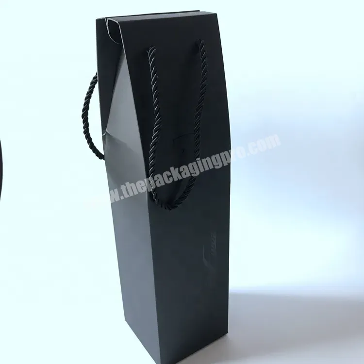 Custom Strong Black Matt Corrugated Wine Gift Box With Black Foil Uv Logo - Buy Wine Gift Box,Cardboard Wine Box,Corrugated Wine Box.