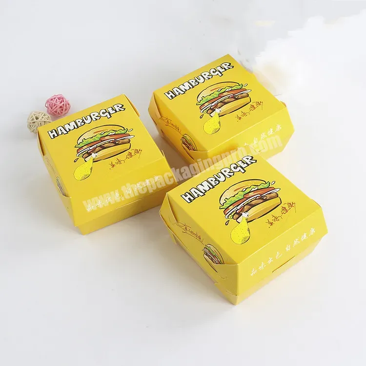 Custom Wholesale Biodegradable Mini Hamburger Packaging Burger Box With Logo - Buy Burger Box,Hamburger Box,Custom Burger Box.