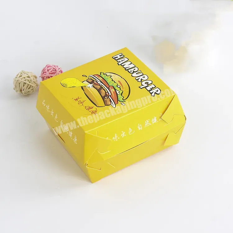 Customized Hot Sale Paper Packing Hamburger Withe Cardboard Burger Box With Logo - Buy Burger Box,Hamburger Box,Custom Burger Box.